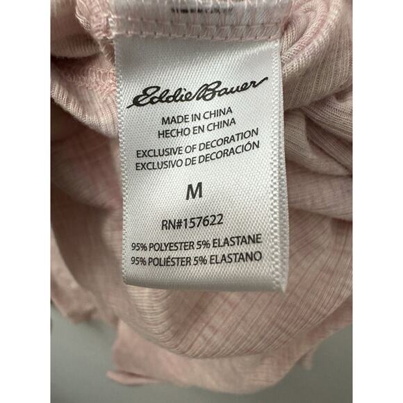 Eddie Bauer Sleepwear Womens Top Henley Scoop Waffle Knit Long Sleeve Gray M - Picture 6 of 6